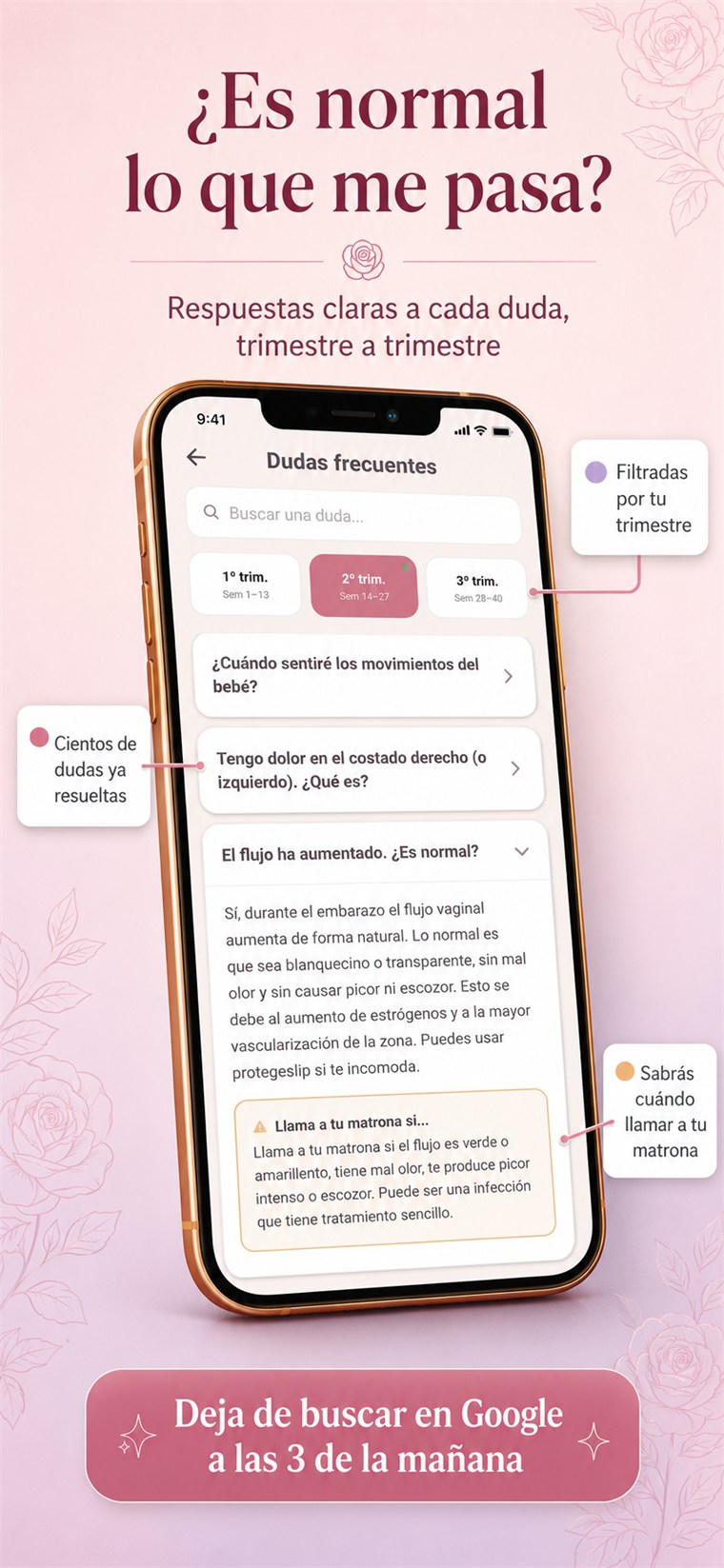 Dudas frecuentes de Kalma por trimestre.